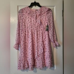 Girls Pink Star Dress XXL